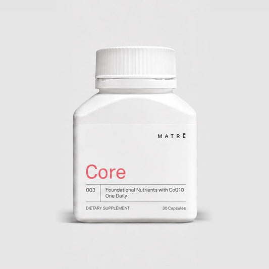 MATRĒ Core daily nutrients with CoQ10, 30 capsules bottle
