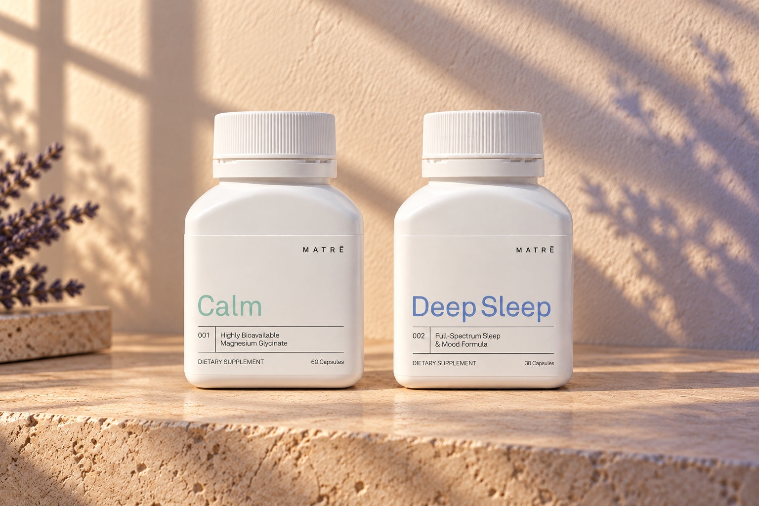 Calm and Deep Sleep together, the two-bottle Night Ritual